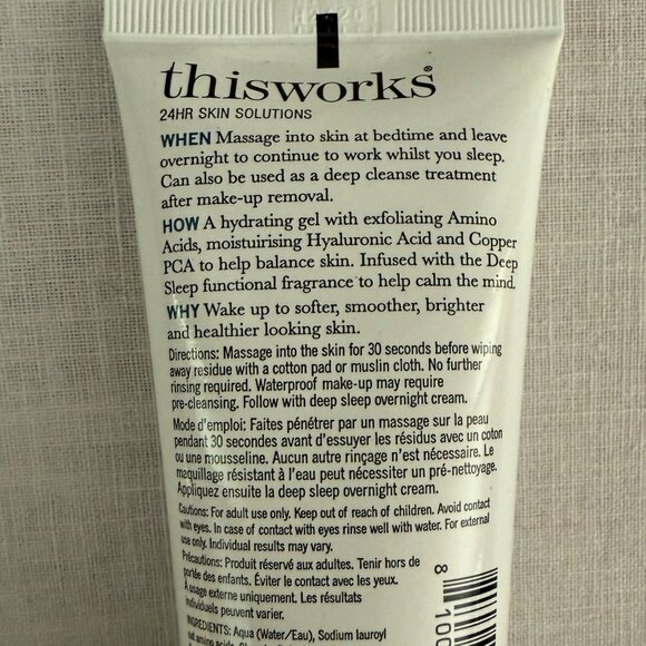 This Works Deep Sleep Overnight Cleanser Full Size Brightening Oat Amino Acids - Picture 6 of 7